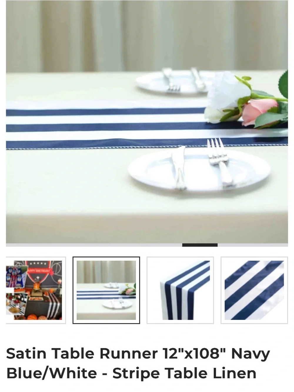 Navy Blue Polyester Tablecloth LOT (NEW w/o tags)